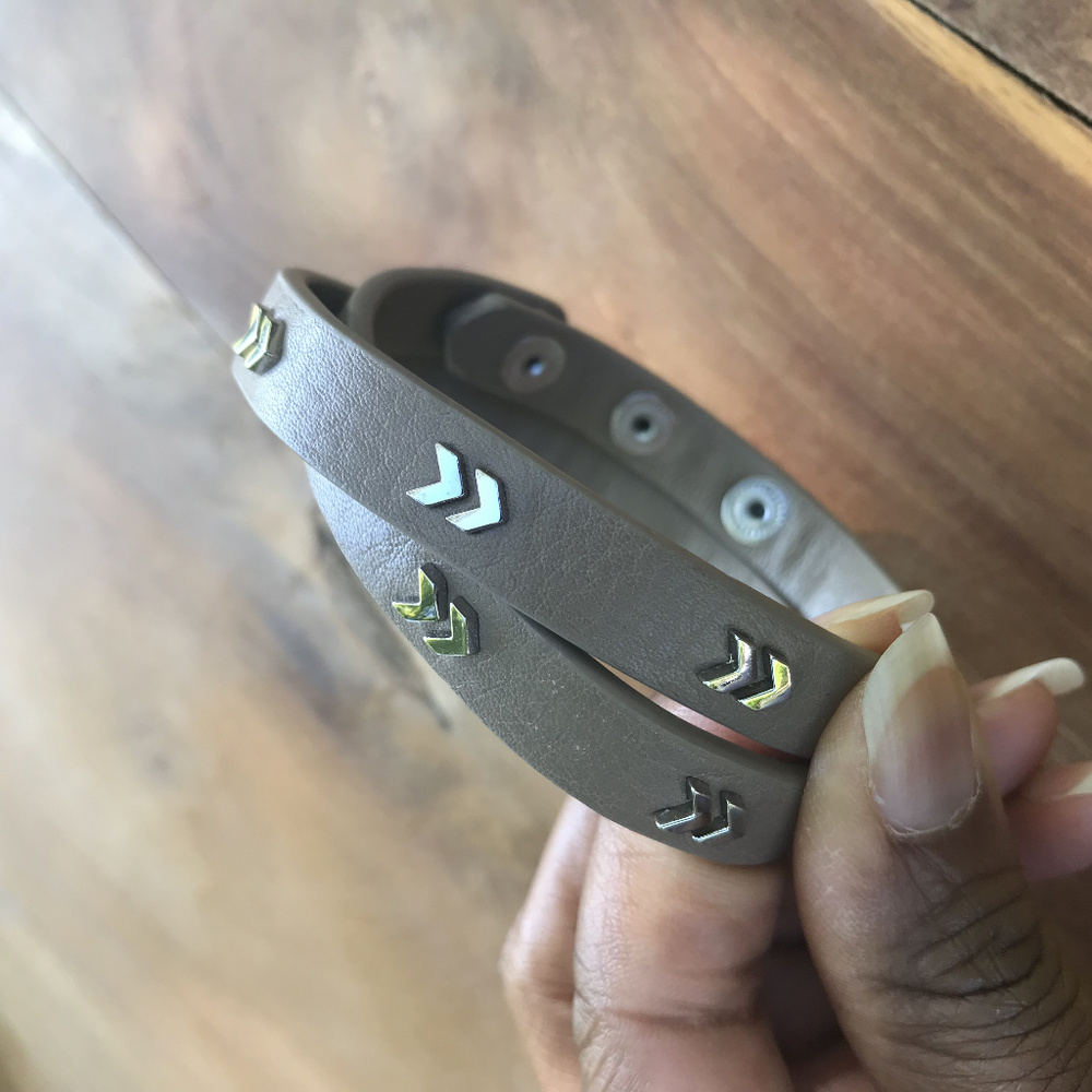 Chevron Leather Wrap Bracelet Stella & Dot